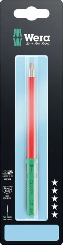 Aktuální Wera 006588 Výměnná šroubovací čepel TX Kraftform Kompakt VDE 3067 i TORX 10x157mm TIE SB (W05006588001)