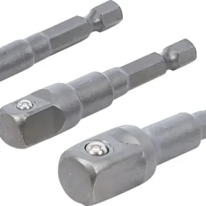 Adaptéry šestihran 1/4" na čtyřhran 1/4" - 3/8" - 1/2" BGS109685 Sada 3 díly (BGS109685) Cenově Výhodný