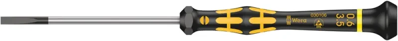 Akční Cena Wera 030106 Šroubovák ESD Kraftform Micro SL 0,60 x 3,5 x 80 mm typ 1578 A (W05030106001)