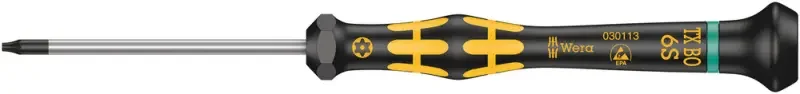 Wera 030113 Šroubovák ESD Kraftform Micro TORX® TX 6 BO x 60 mm s otvorem, typ 1567 (W05030113001) Akce