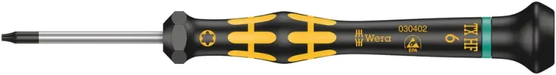 Wera 030402 Šroubovák ESD Kraftform Micro TORX® TX 6 HF x 60 mm s přidržovací funkcí, typ 1567 (W05030402001) Koupit Online