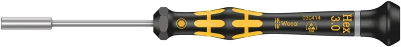Wera 030414 Maticový nástrčný šroubovák ESD Kraftform Micro šestihran 3,0 x 60 mm typ 1569 (W05030414001) Ověřený
