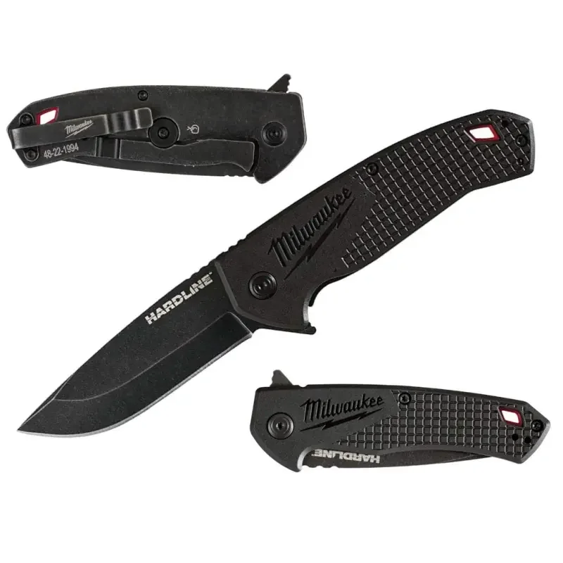 Zavírací nůž Milwaukee® HARDLINE™ -hladký (MI48221994) Výprodej