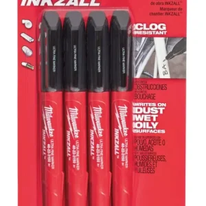 Značkovače - pera s jemným hrotem Milwaukee INKZALL™ - černá (Sada 4 ks) (MI48223154) Nová Kolekce