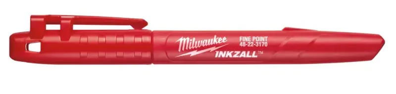 Značkovač Milwaukee INKZALL™ s jemným hrotem - červený (MI48223170) Cenová Bomba