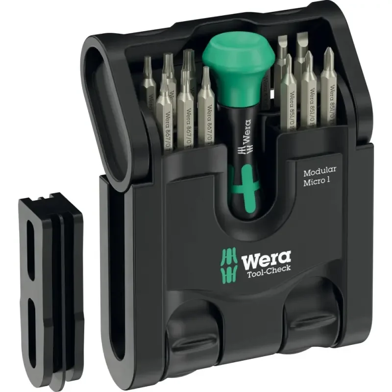 Wera 049002 Ruční držák Kraftform Micro 1014 a micro bity Tool-Check Modular Micro 1 (Sada 21 dílů) (W05049002001) Ověřený