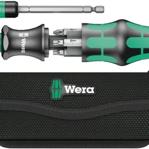 Wera 051023 Šroubovací rukojeť 1/4" se zásobníkem Kraftform Kompakt 22 v tašce (Sada 7 dílů) (W05051023001) Cenově Výhodný