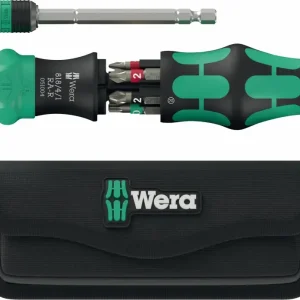 Wera 051514 Ruční šroubovák s ráčnou Kraftform Kompakt 20 RA-R včetně bitů. V pouzdru (Sada 6 dílů) (W05051514001) Cenový Hit