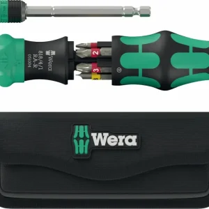 Wera 051515 Ruční šroubovák s ráčnou Kraftform Kompakt 25 RA-R včetně bitů. V pouzdru (Sada 6 dílů) (W05051515001) Top Prodej