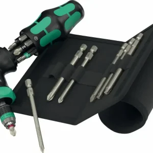 Wera 051536 Pistolový držák bitů Kraftform Kompakt Pistol RA-R 2 s pouzdrem včetně bitů (Sada 13 dílů) (W05051536001) Nejlepší Volba