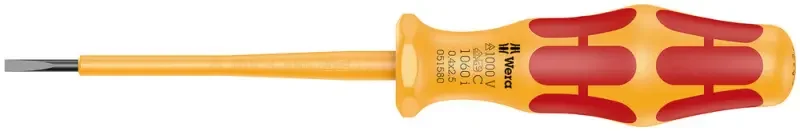 Wera 051580 Plochý šroubovák 0,4 x 2,5 x 80 mm s izolací VDE 1060 i (W05051580001) Omezená Nabídka