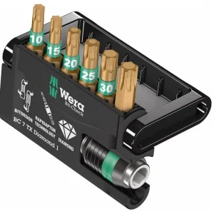 Wera 057415 Bity Bit-Check 7 TX Diamond 1 s držákem 889/4/1 K (Sada 7 dílů) (W05057415001) Nejlepší Cena