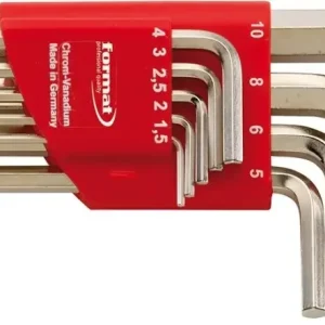 Zástrčné šestihranné klíče (inbus) 1,5-10x mm 9 ks. FORMAT Výhodná Nabídka