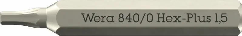 Wera 058110 Šroubovací bit 840/0 Micro Hex-Plus 1,5 mm na šrouby s vnitřním šestihranem (W05058110001) Nejlepší Volba