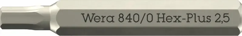 Wera 058112 Šroubovací bit 840/0 Micro Hex-Plus 2,5 mm na šrouby s vnitřním šestihranem (W05058112001) Ihned K Objednání