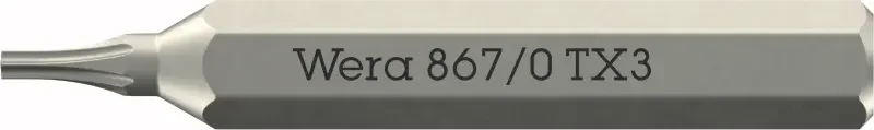 Wera 058129 Šroubovací bit 867/0 Micro TX 3 na šrouby TORX (W05058129001) Výprodej