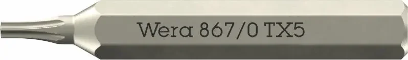 Wera 058130 Šroubovací bit 867/0 Micro TX 5 na šrouby TORX (W05058130001) Originální