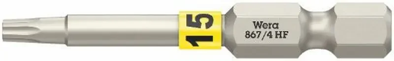 Akční Cena Wera 060507 Šroubovací bit 1/4" TX 15 867/4 Torx® HF s přidržovací funkcí (W05060507001)