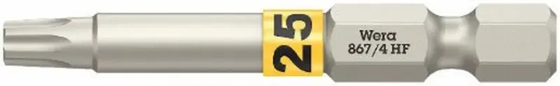 Wera 060509 Šroubovací bit 1/4" TX 25 867/4 Torx® HF s přidržovací funkcí (W05060509001) Objednat Nyní