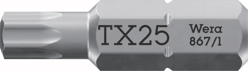Wera 066488 Šroubovací bit 1/4" TX 25 x 25 mm typ 867/1 TORX® (W05066488001) Odeslání Ihned