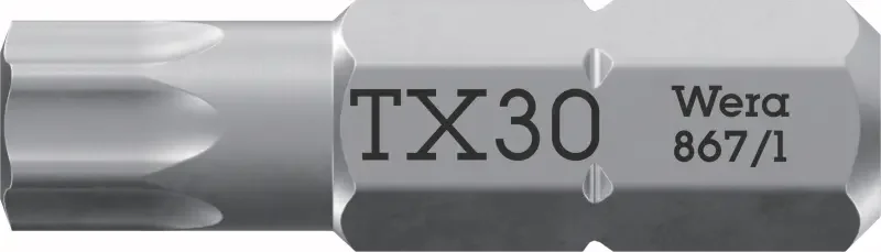 Wera 066490 Šroubovací bit 1/4" TX 30 x 25 mm typ 867/1 TORX® (W05066490001) Horká Nabídka