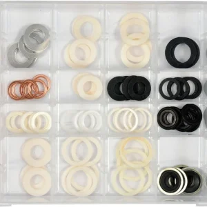 YATO Těsnící podložky (Alu, Cu, Nylon, NBR, FIBER) sada 120ks Sleva