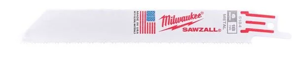 1ks-MILWAUKEE Sawzall pilový plátek na kov 150mm,18TPI,, pro mečové pily ocasky Sezónní Sleva