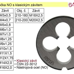Závitové očkoM7x0,75 NO jemný závit Ověřený