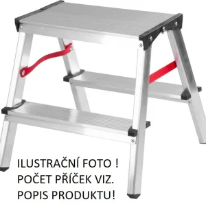 STREND PRO Schůdky skládací oboustranné, 3 stupně, 59cm, nosnost 125kg Autentický