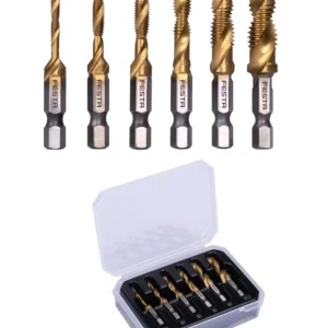 závitníky kombinované s vrtákem, závitových vrták HSS, M3-M10, sada6 ks, HEX 1/4" FESTA Doprava Zdarma