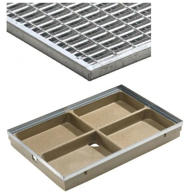 ACO Vario rohožka, polymerbetonová vana s pozinkovaným roštem 60 x 40cm 00398+01207 Ověřený