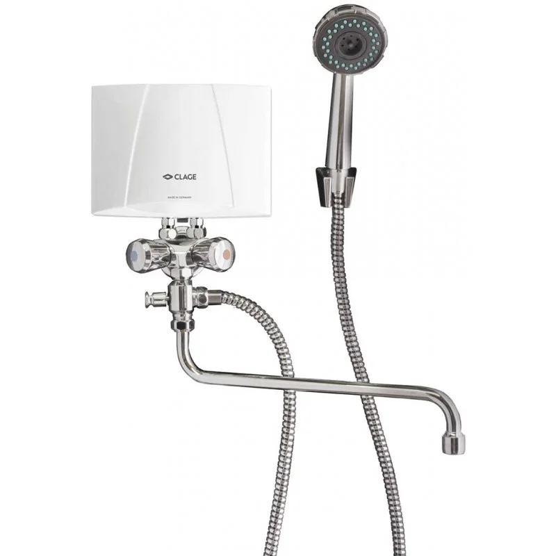 Aktuální CLAGE M6 BGU Ohřívač vody, 5,7W/230V + sprchovací baterie kombi 1500-17316
