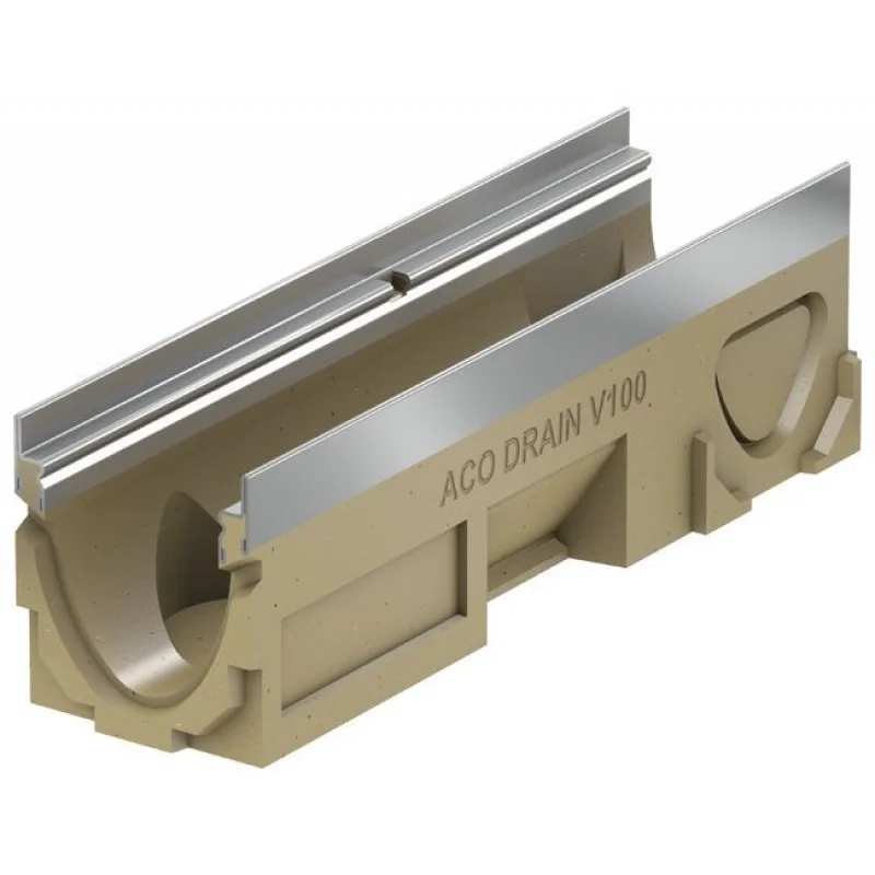 ACO Multiline Odvodňovací žlab V100, 500 mm, hrana z nerezové oceli 12432 Jen Po Omezenou Doba