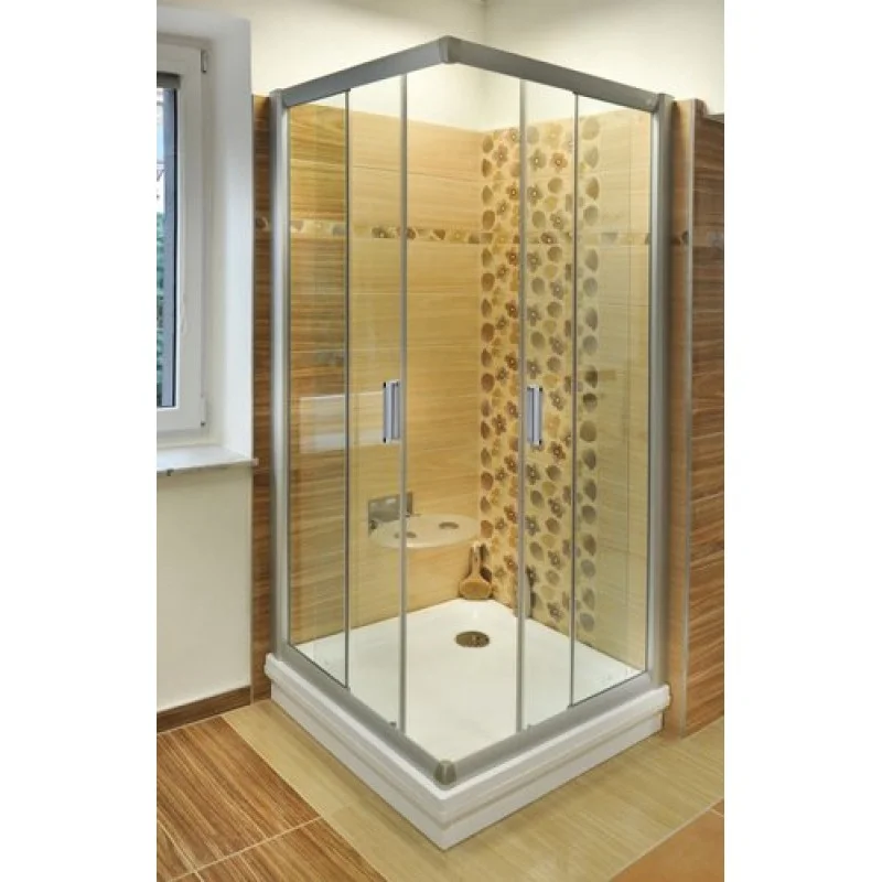 Zlevněný RAVAK RAPIER NRKRV2-90 sprchový kout rohový, satin Transparent 1AN70U00Z1