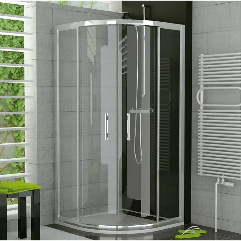Akční Cena RONAL TOPR TOP-Line čtvrtkruh 100cm, R55, aluchrom/čiré TOPR551005007