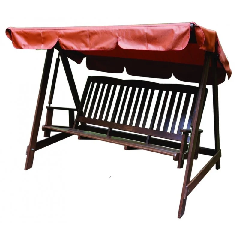 Zahradní houpačka ANETA 193x65x90cm, tmavě hnědá 97/12 Ověřený