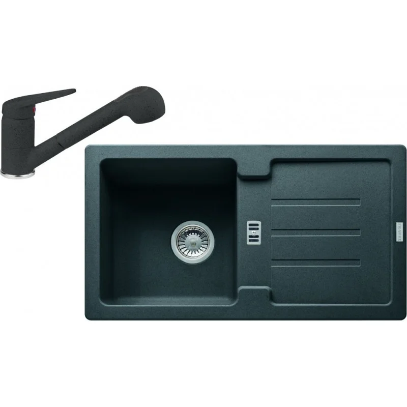 Aktuální Franke SET G90 granitový dřez STG 614-78 grafit + baterie FC 9547 grafit 114.0366.009