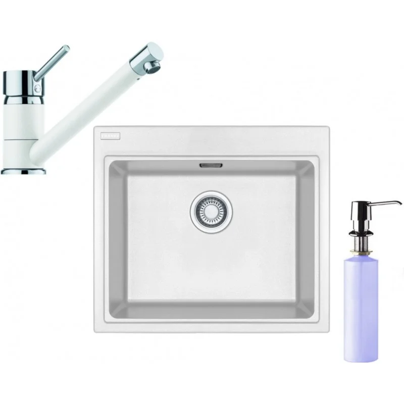 Akční Nabídka Franke SET G63 granitový dřez KSG 238 bílý led+baterie FC 7477 bílá led+dávkovač FD 300