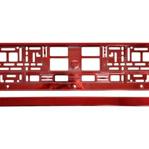 Značkový Podložka pod SPZ RED metallic
