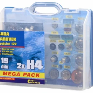 Žárovky 12V servisní box MEGA H4+H4+pojistky Dokud Zásoby Vydrží