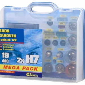 Žárovky 12V servisní box MEGA H7+H7+pojistky Výhodná Nabídka