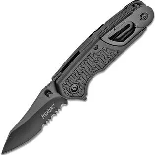 Akční Cena KERSHAW FUNXION EMT RESCUE Asistovaný nůž - ČERNÁ TVAROVANÁ RUKOJEŤ K-8100