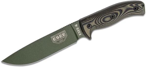 Aktuální ESEE Model 6 OD Green čepel, 3D OD Green/Black G-10 6POD-003