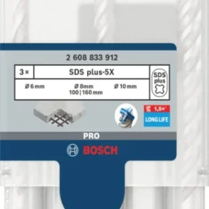 Značkový Sada vrtáků do betonu Bosch PRO SDS plus-5X 3 ks 2608833912