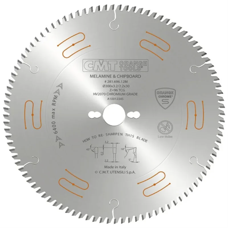 Zlevněný Pilový kotouč CMT CHROME na lamino, DTD a MDF - D250x3,2 d30 Z80 HW