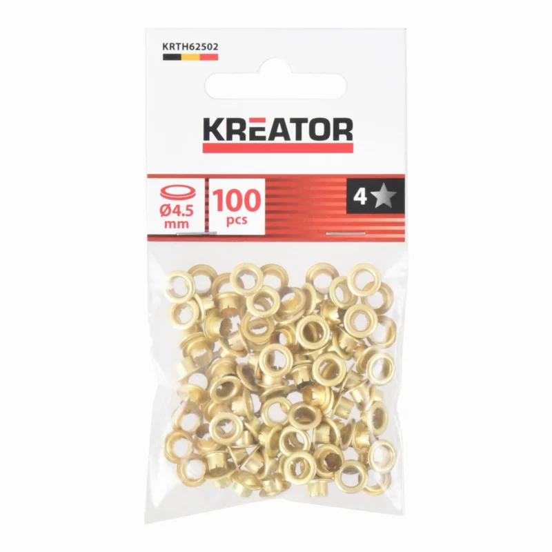 Značkový Nýtovací očka Kreator mosaz 4,5mm 100ks